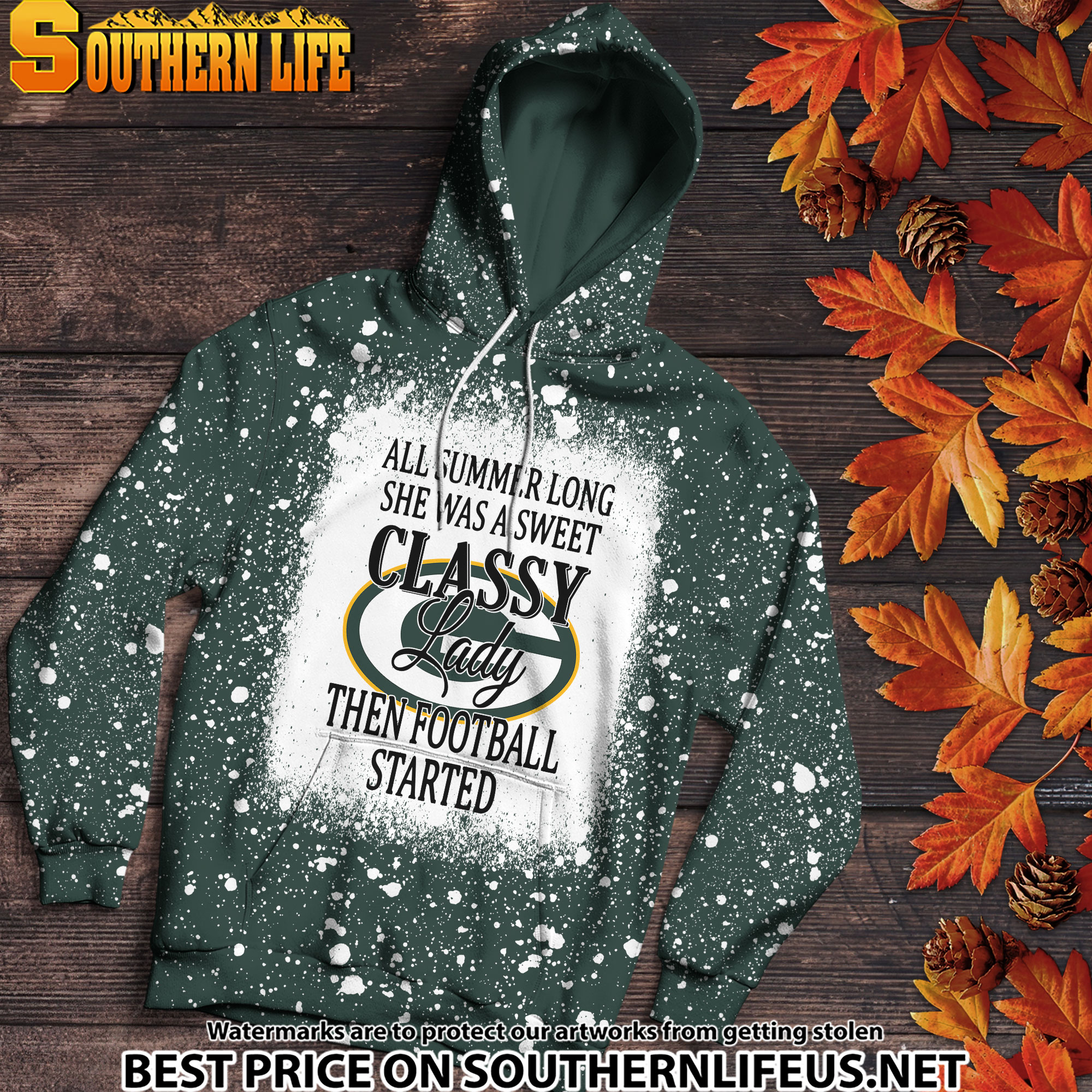 12 Green Bay Packers Sweet And Classy Lady Bleached 3D Printed Hoodie, TShirt, Sweatshirt - Image 2