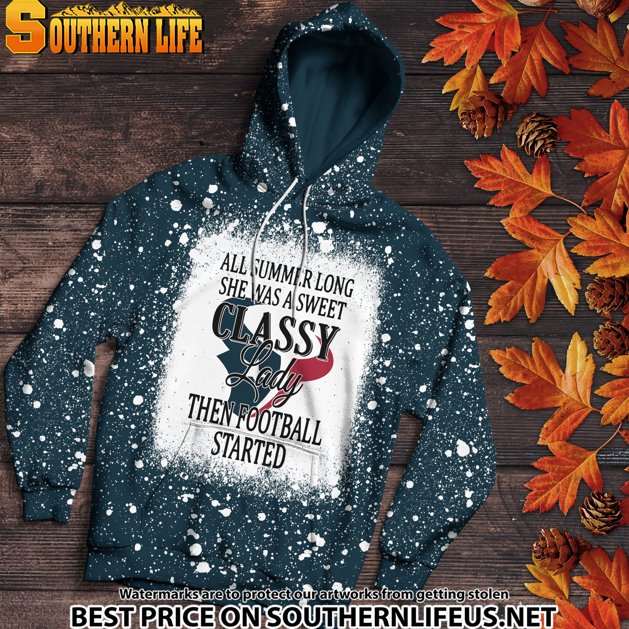 11 Houston Texans Sweet And Classy Lady Bleached 3D Printed Hoodie, TShirt, Sweatshirt - Image 2