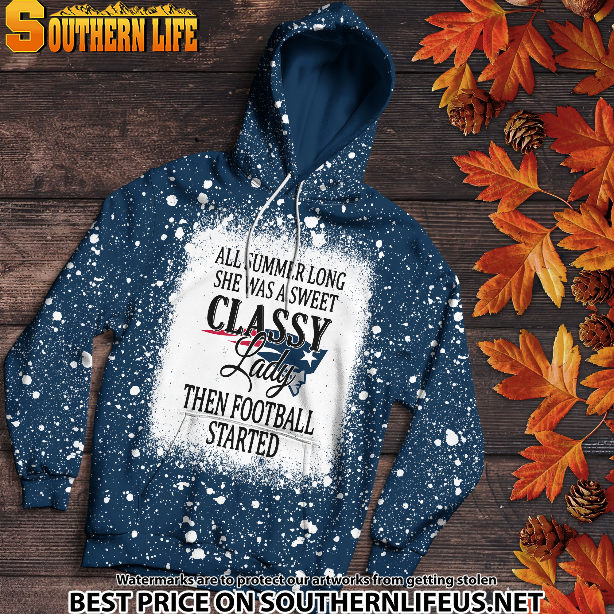 06 New England Patriots Sweet And Classy Lady Bleached 3D Printed Hoodie, TShirt, Sweatshirt - Image 2