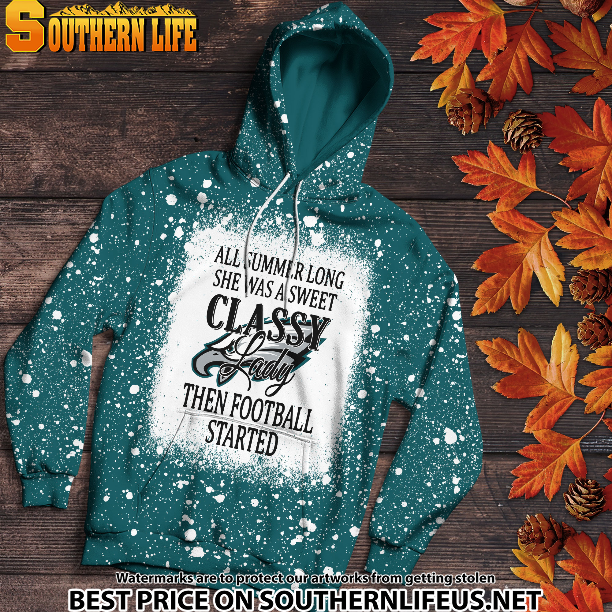 04 Philadelphia Eagles Sweet And Classy Lady Bleached 3D Printed Hoodie, TShirt, Sweatshirt - Image 2