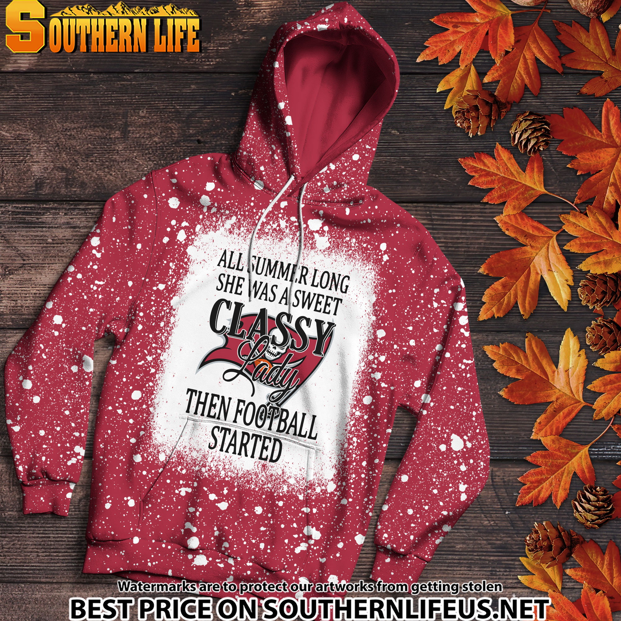 09 Tampa Bay Buccaneers Sweet And Classy Lady Bleached 3D Printed Hoodie, TShirt, Sweatshirt - Image 2