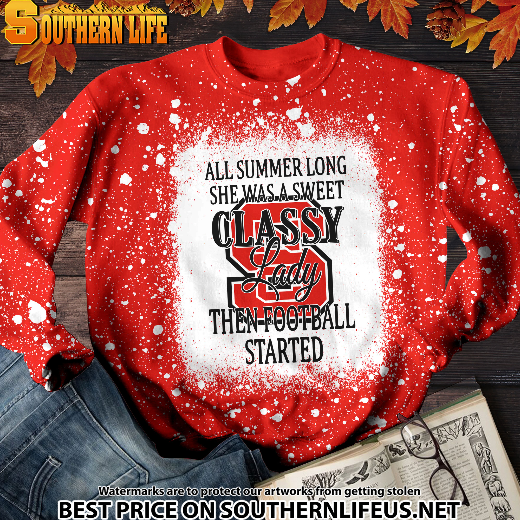 NCAA18 NC State Wolfpack Sweet And Classy Lady Bleached 3D Printed Hoodie, TShirt, Sweatshirt - Image 4