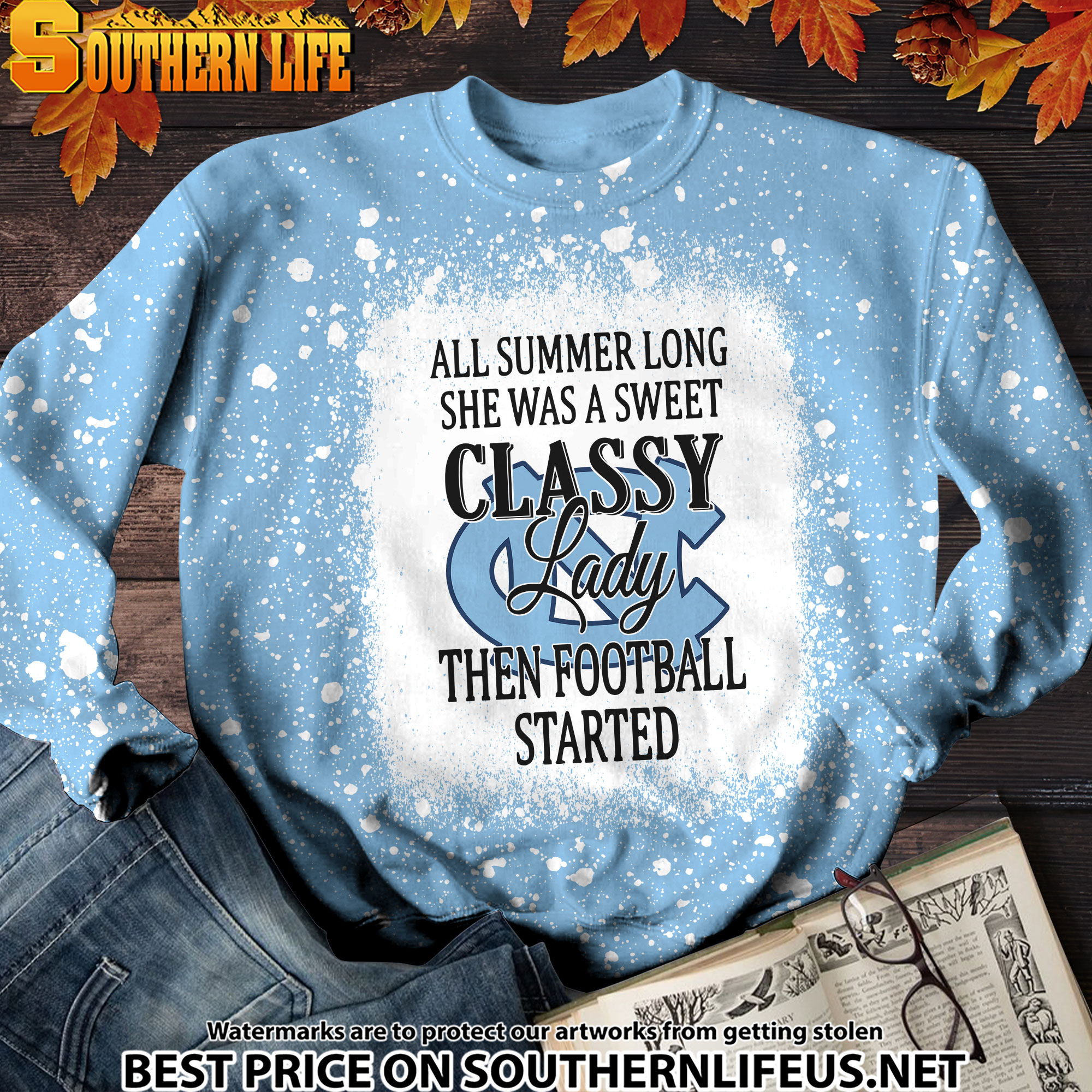 NCAA20 North Carolina Tar Heels Sweet And Classy Lady Bleached 3D Printed Hoodie, TShirt, Sweatshirt - Image 4