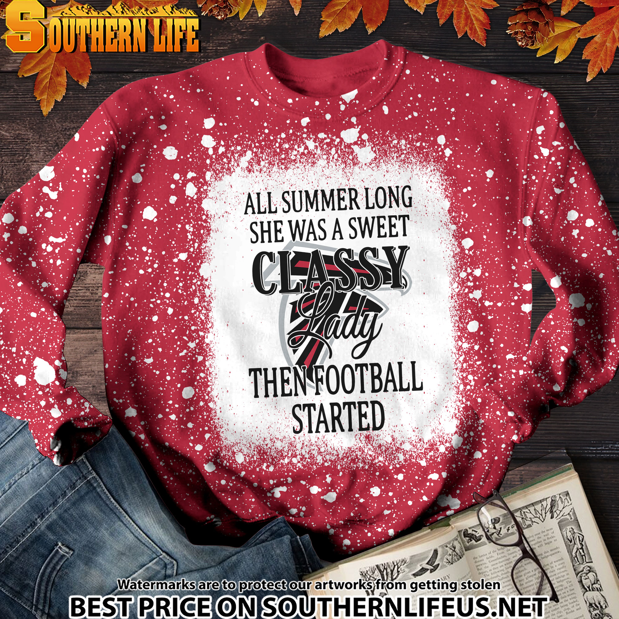 30 Atlanta Falcons Sweet And Classy Lady Bleached 3D Printed Hoodie, TShirt, Sweatshirt - Image 4