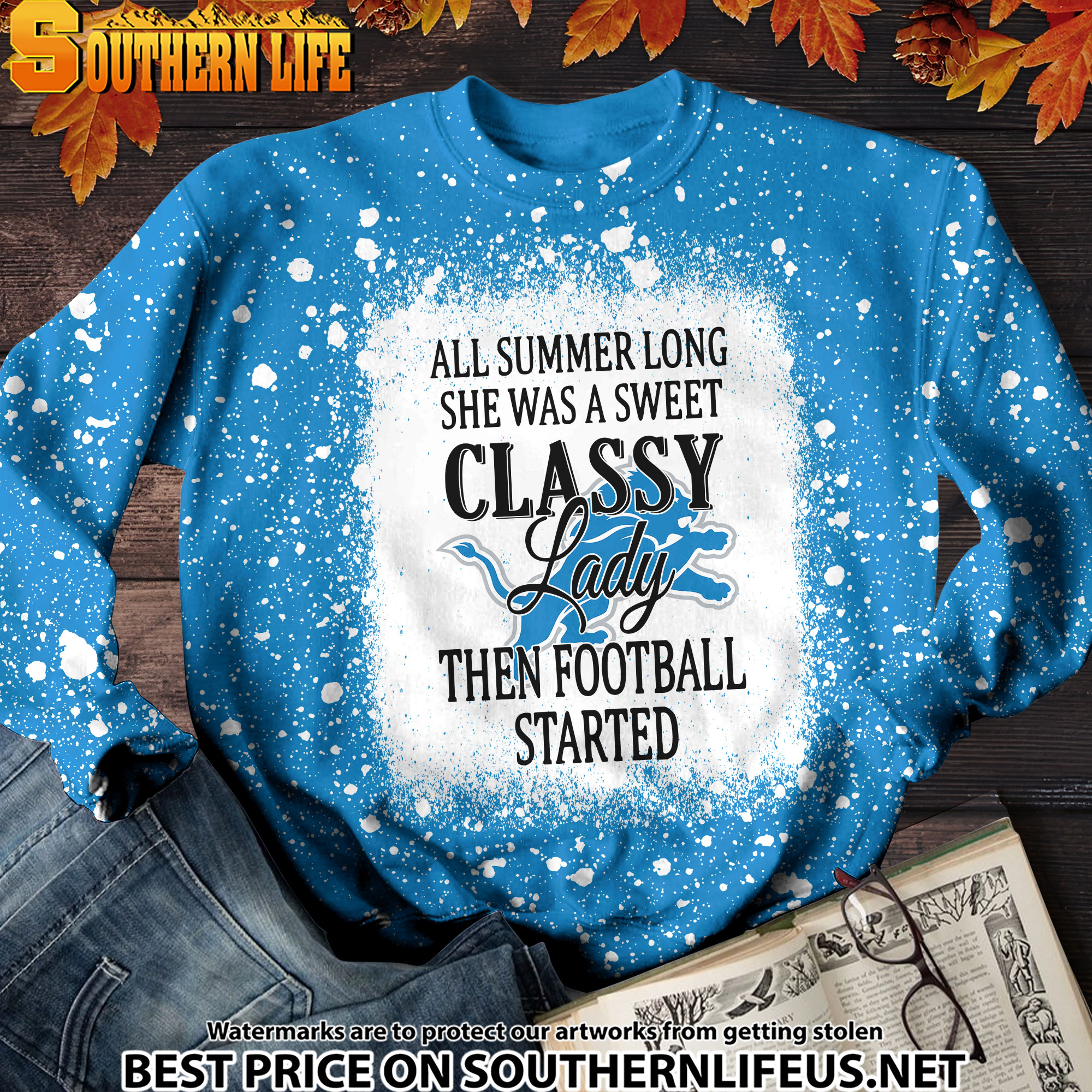 15 Detroit Lions Sweet And Classy Lady Bleached 3D Printed Hoodie, TShirt, Sweatshirt - Image 4