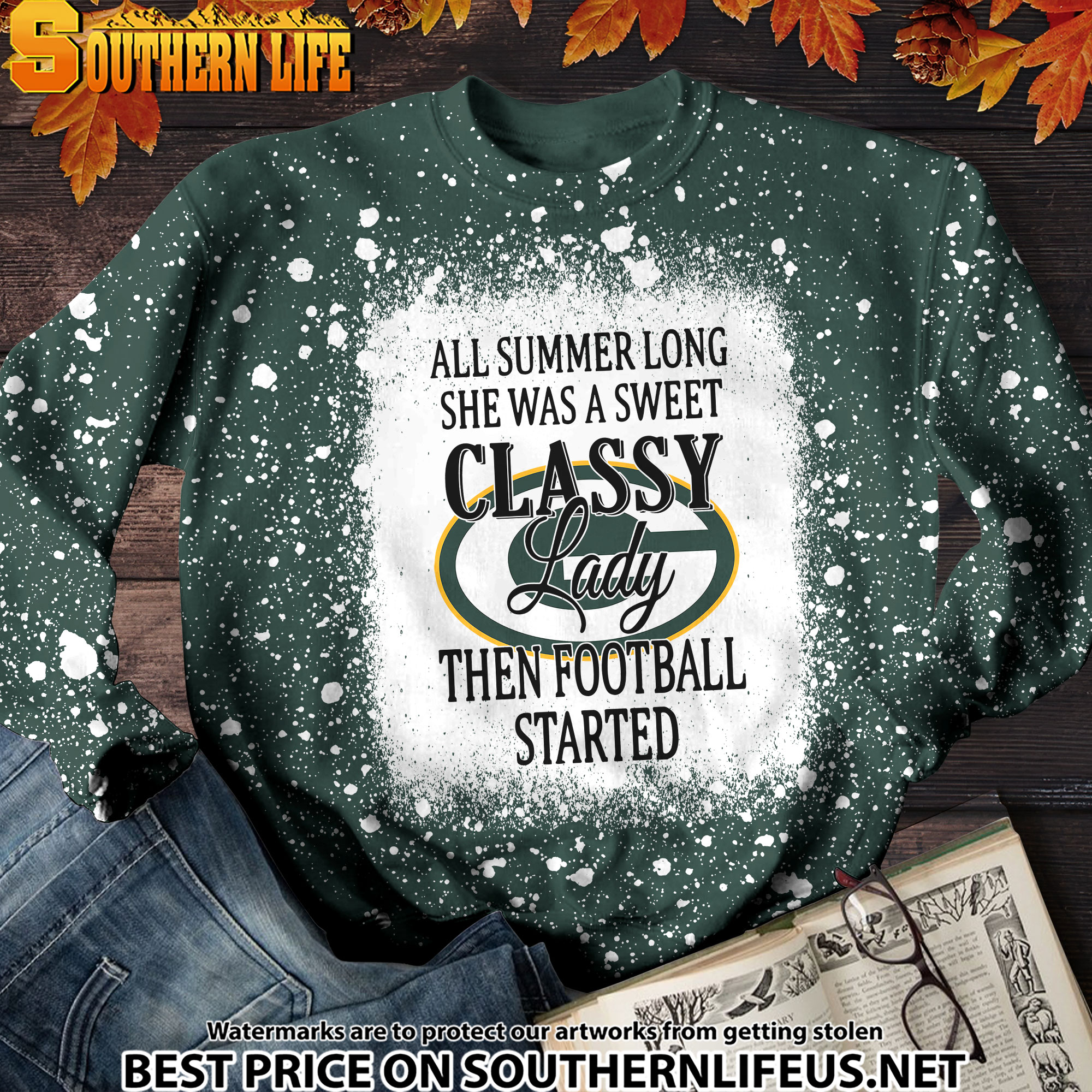 12 Green Bay Packers Sweet And Classy Lady Bleached 3D Printed Hoodie, TShirt, Sweatshirt - Image 4