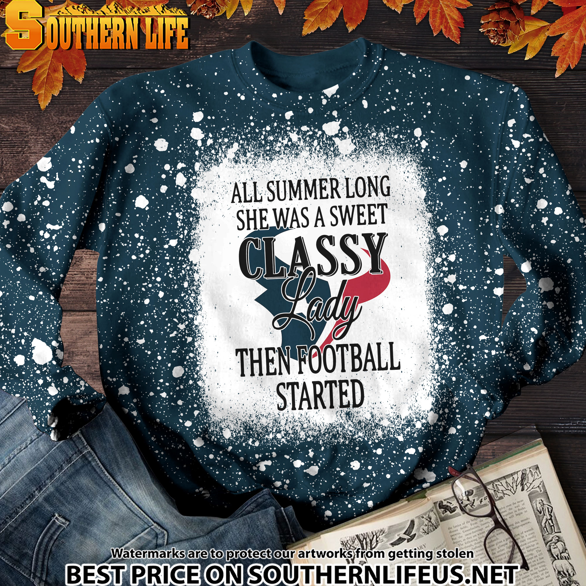 11 Houston Texans Sweet And Classy Lady Bleached 3D Printed Hoodie, TShirt, Sweatshirt - Image 4