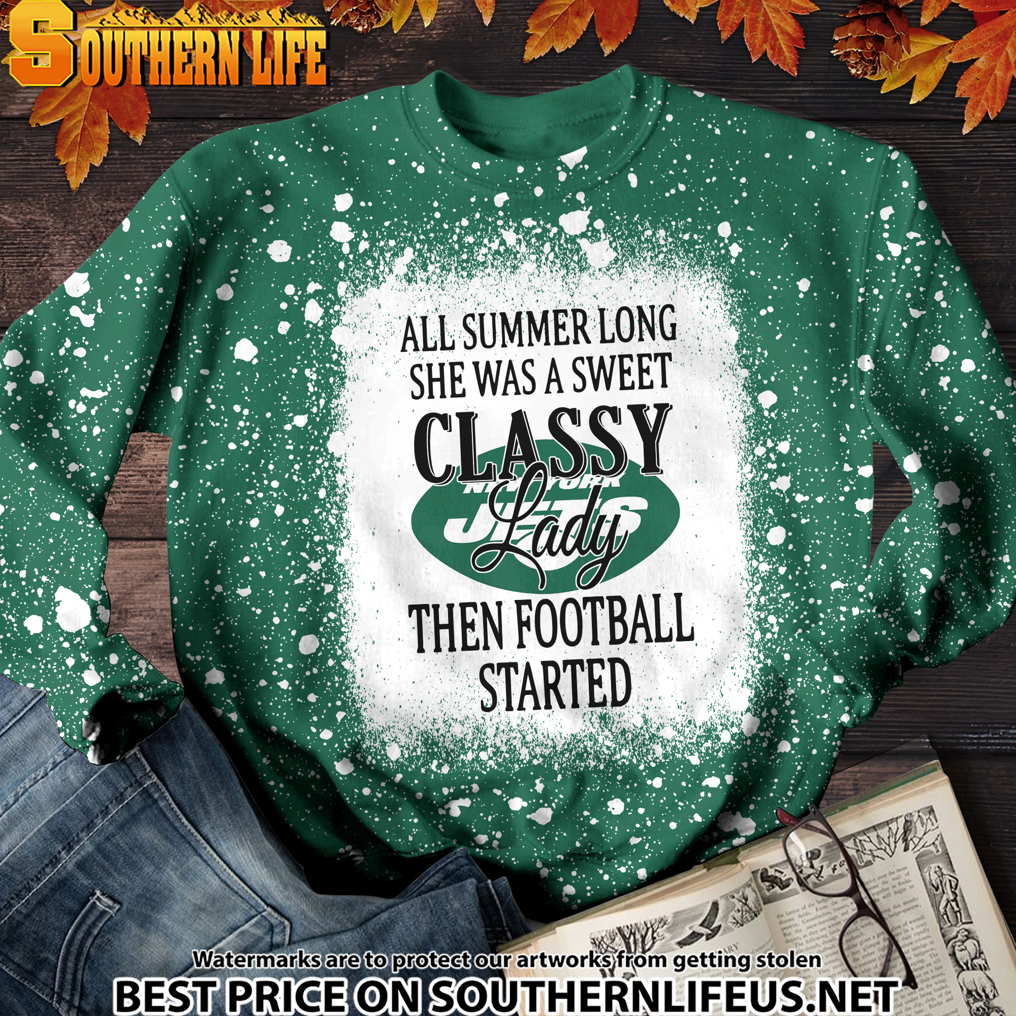18 New York Jets Sweet And Classy Lady Bleached 3D Printed Hoodie, TShirt, Sweatshirt - Image 4
