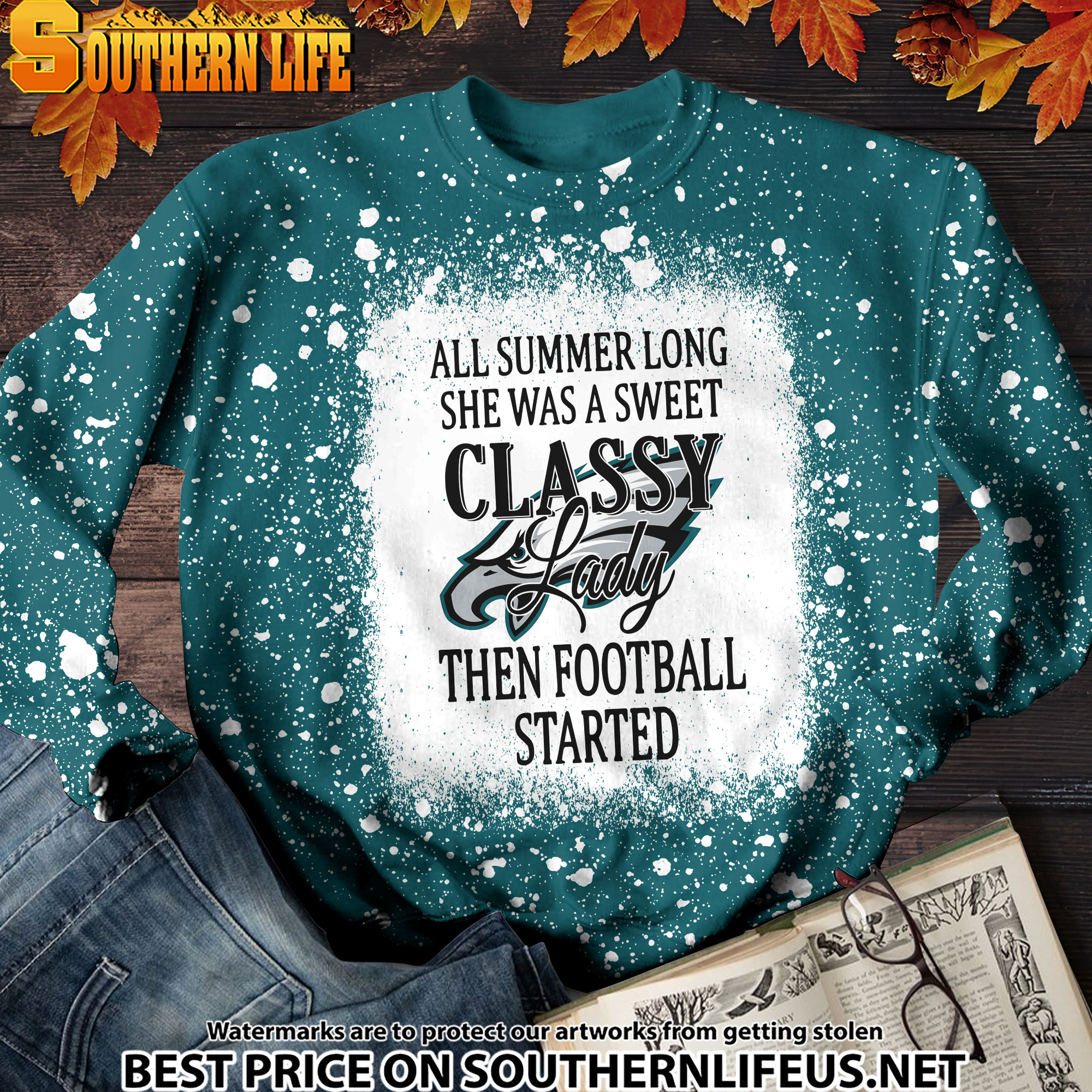 04 Philadelphia Eagles Sweet And Classy Lady Bleached 3D Printed Hoodie, TShirt, Sweatshirt - Image 4