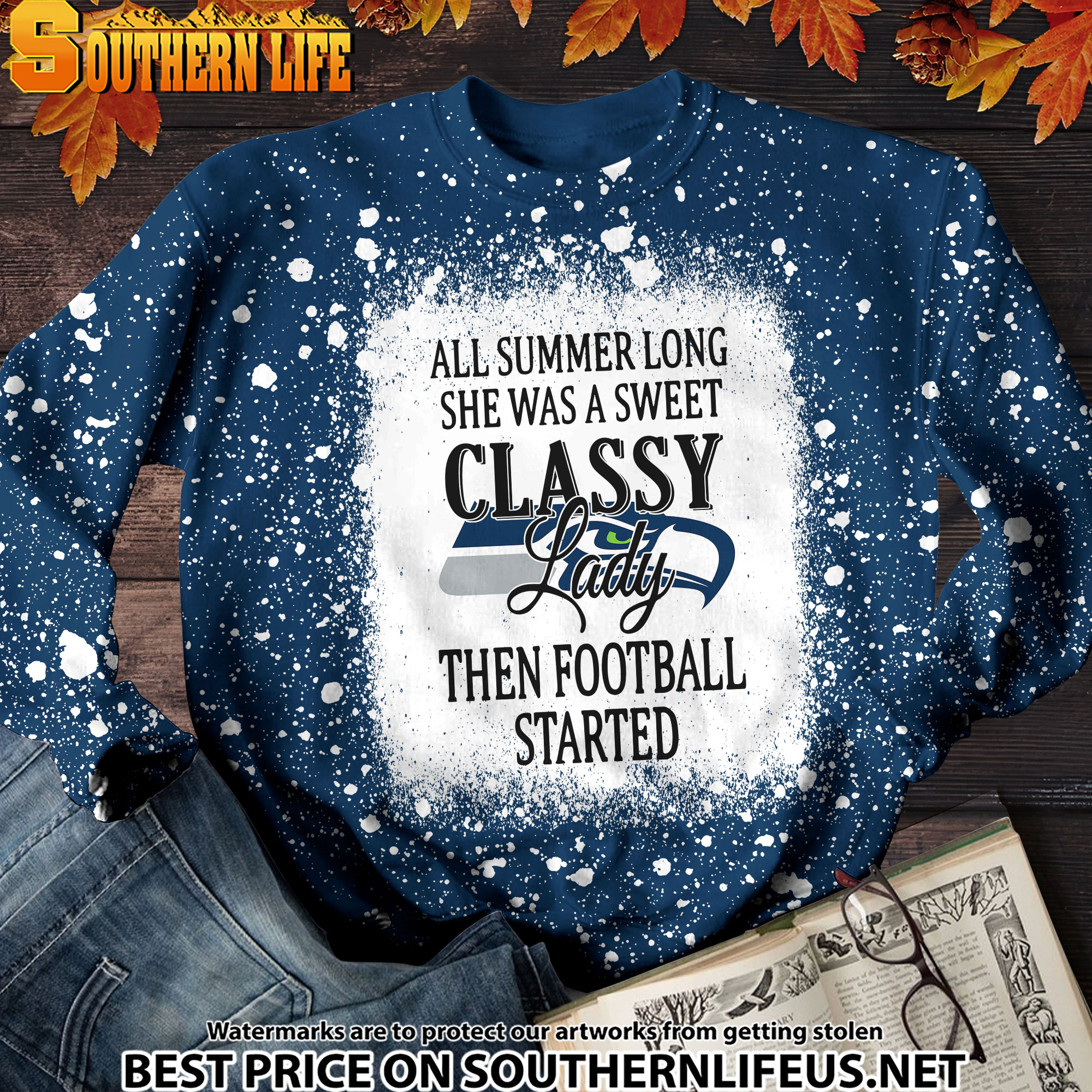 07 Seattle Seahawks Sweet And Classy Lady Bleached 3D Printed Hoodie, TShirt, Sweatshirt - Image 4