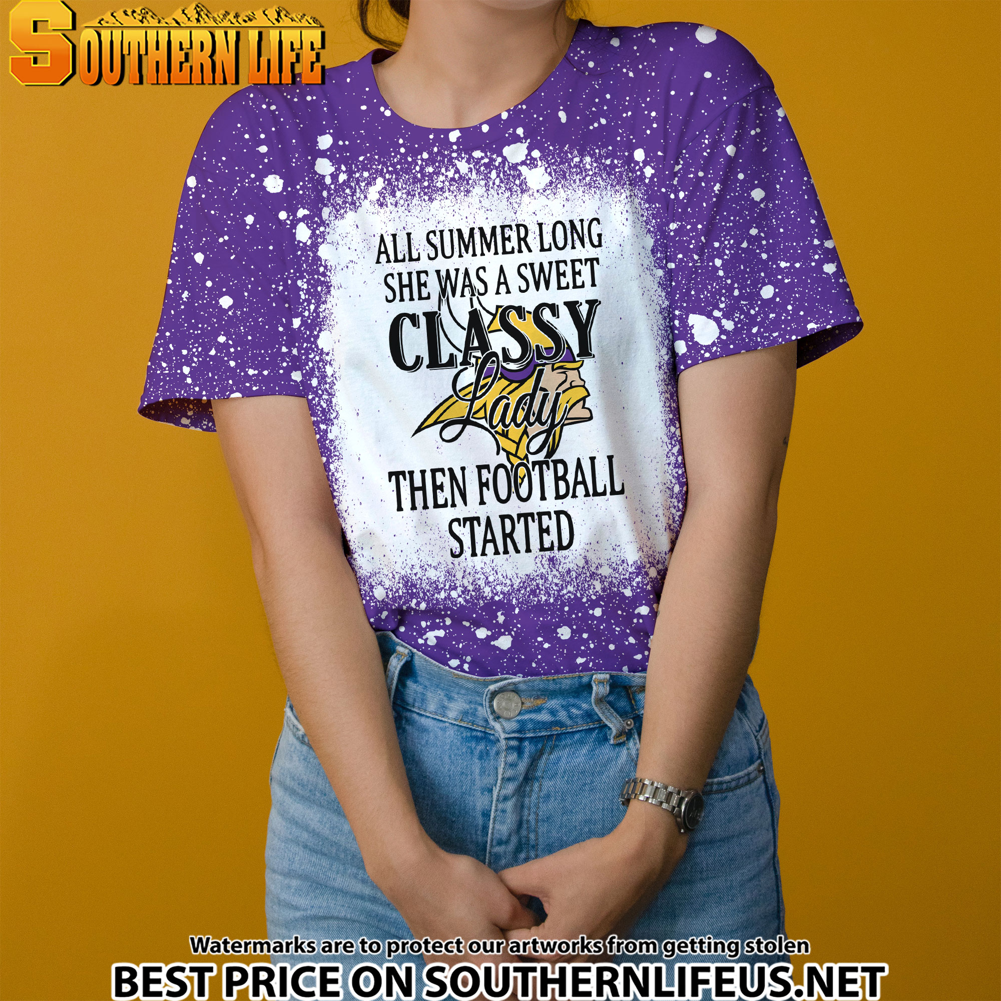 20 Minnesota Vikings Sweet And Classy Lady Bleached 3D Printed Hoodie, TShirt, Sweatshirt