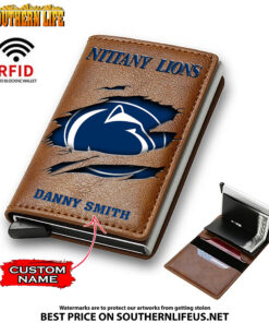 Alternative view of NCAA27 Penn State Nittany Lions Tide Card Holder Leather Small Wallet – Anti RFID Blocking - Custom Name
