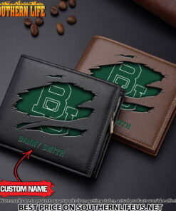 NCAA43 Baylor Bears Men’s Leather Wallet Custom Name