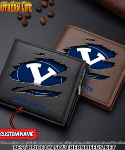 NCAA44 BYU Men’s Leather Wallet Custom Name