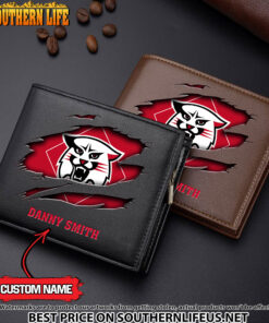 NCAA50 Davidson Wildcats Men’s Leather Wallet Custom Name