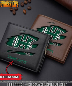 NCAA52 Hawaii Rainbow Warriors Men’s Leather Wallet Custom Name