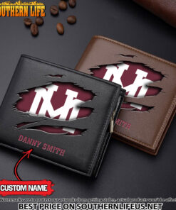 NCAA58 Montana Grizzlies Men’s Leather Wallet Custom Name