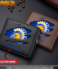 NCAA63 San Jose State Spartans Men’s Leather Wallet Custom Name