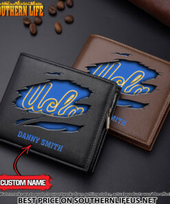 NCAA71 UCLA Men’s Leather Wallet Custom Name
