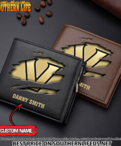 NCAA75 Vanderbilt Commodores Men’s Leather Wallet Custom Name