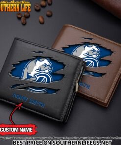 NCAA81 Drake Bulldogs Men’s Leather Wallet Custom Name