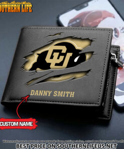 Alternative view of NCAA47 Colorado Buffaloes Men’s Leather Wallet Custom Name