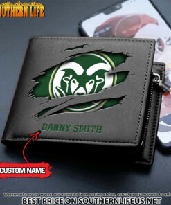 Alternative view of NCAA48 Colorado State Rams Men’s Leather Wallet Custom Name