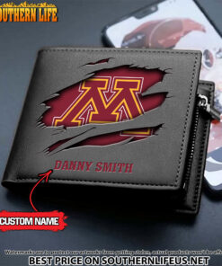 Alternative view of NCAA57 Minnesota Golden Gophers Men’s Leather Wallet Custom Name