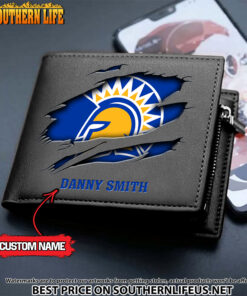 Alternative view of NCAA63 San Jose State Spartans Men’s Leather Wallet Custom Name