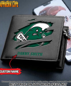 Alternative view of NCAA70 Tulane Green Wave Men’s Leather Wallet Custom Name