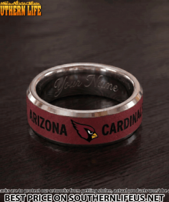 32 Arizona Cardinals Premium Tungsten Carbide Ring - Engraved custom name