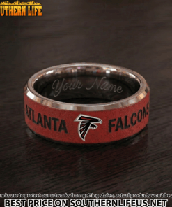 31 Atlanta Falcons Premium Tungsten Carbide Ring - Engraved custom name