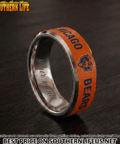 Alternative view of 06 Chicago Bears Premium Tungsten Carbide Ring - Engraved custom name