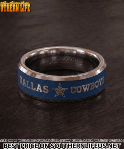 02 Dallas Cowboys Premium Tungsten Carbide Ring - Engraved custom name