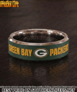 12 Green Bay Packers Premium Tungsten Carbide Ring - Engraved custom name