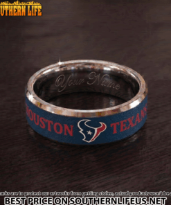 13 Houston Texans Premium Tungsten Carbide Ring - Engraved custom name
