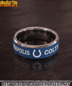 24 Indianapolis Colts Premium Tungsten Carbide Ring - Engraved custom name