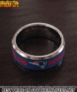 19 New England Patriots Premium Tungsten Carbide Ring - Engraved custom name