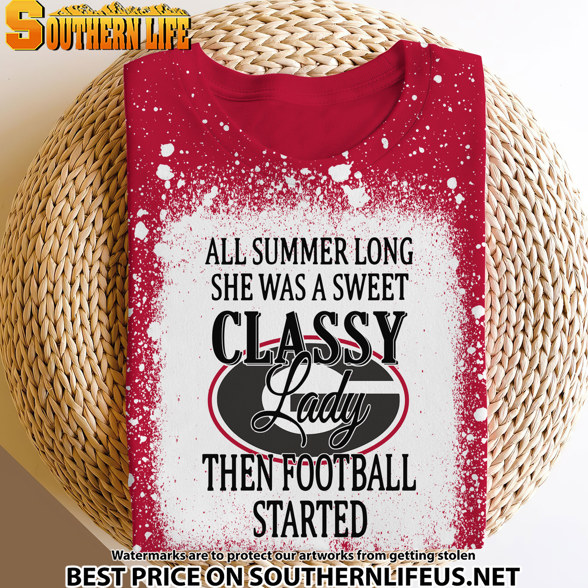 NCAA01 Georgia Bulldogs Sweet And Classy Lady Bleached Women's Skater Dresses - Image 4