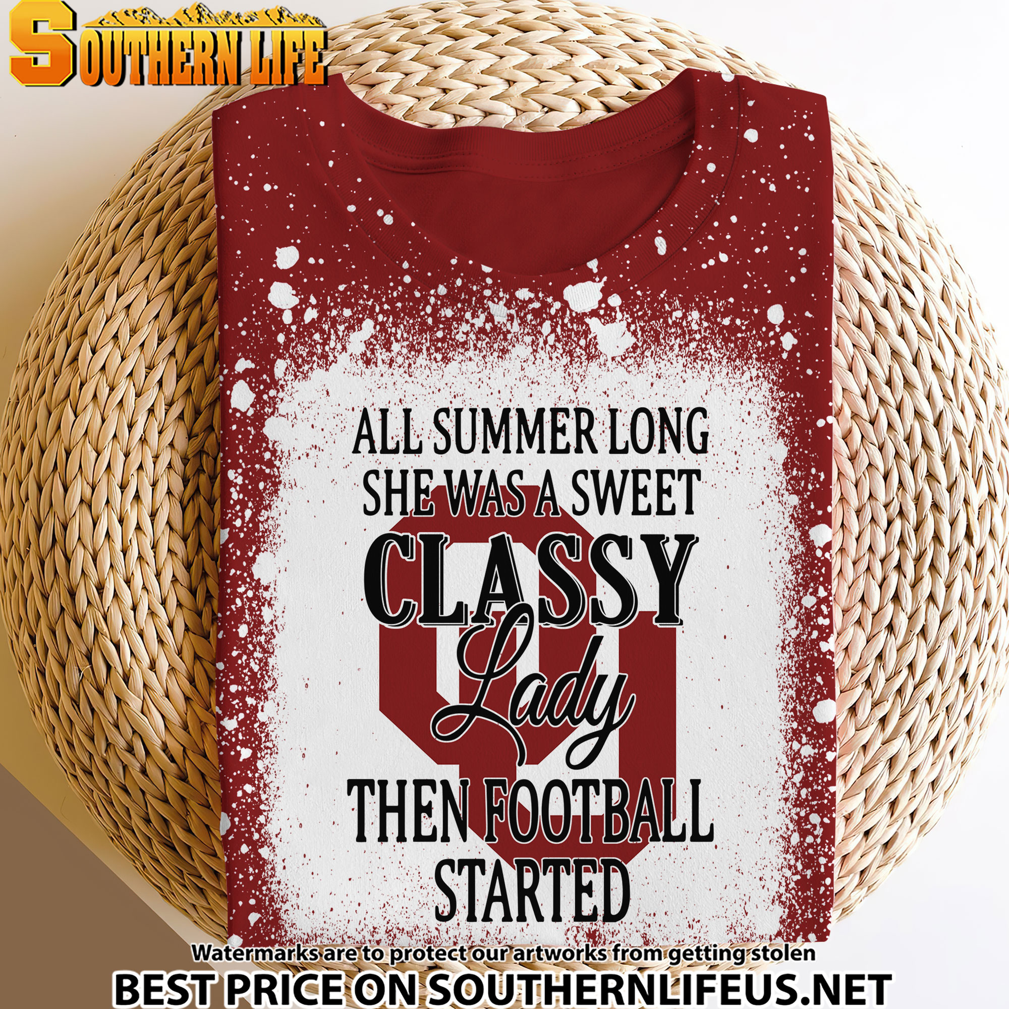 NCAA10 Oklahoma Sooners Sweet And Classy Lady Bleached Women's Skater Dresses - Image 4