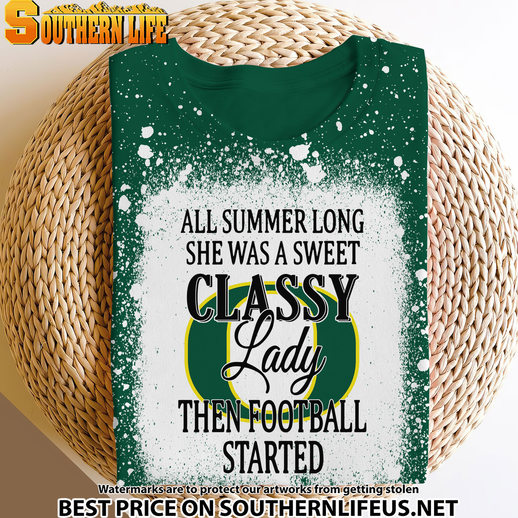 NCAA26 Oregon Ducks Sweet And Classy Lady Bleached Women's Skater Dresses - Image 4