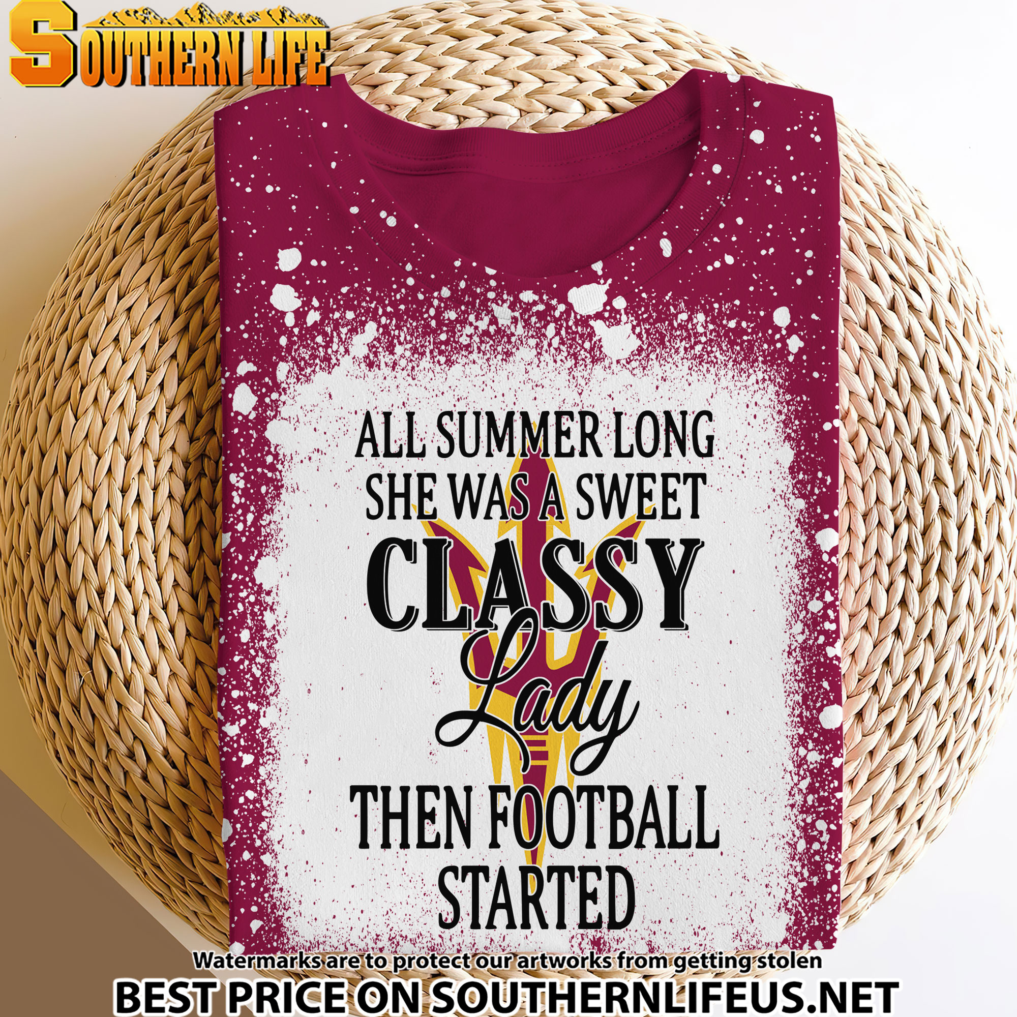 NCAA40 Arizona State Sun Devils Sweet And Classy Lady Bleached 3D Printed Hoodie, TShirt, Sweatshirt - Image 3