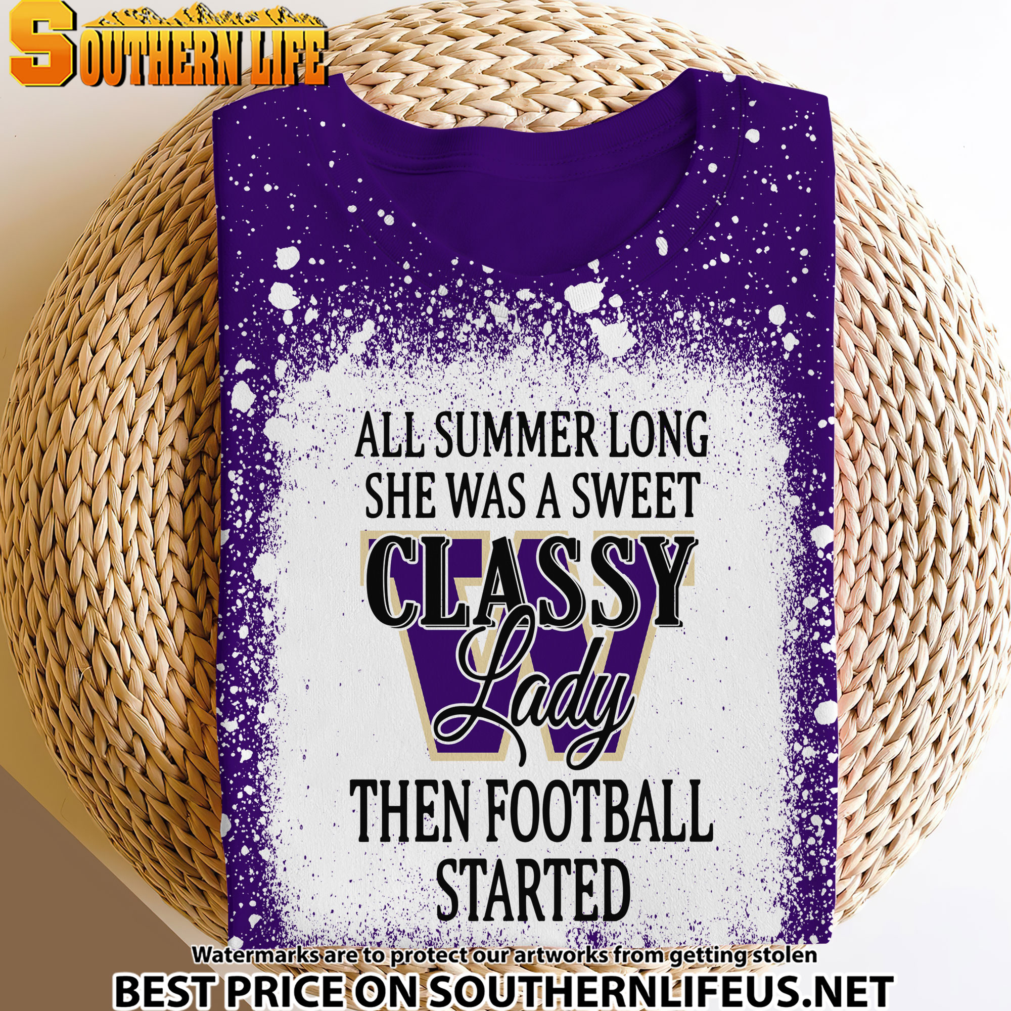 NCAA78 Washington Huskies Sweet And Classy Lady Bleached 3D Printed Hoodie, TShirt, Sweatshirt - Image 4