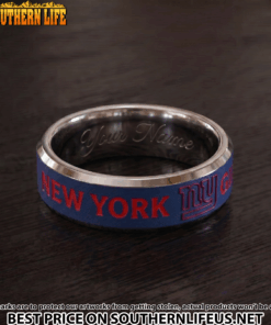 21 New York Giants Premium Tungsten Carbide Ring - Engraved custom name