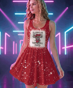NCAA25 Ole Miss Rebels Sweet And Classy Lady Bleached Women's Skater Dresses