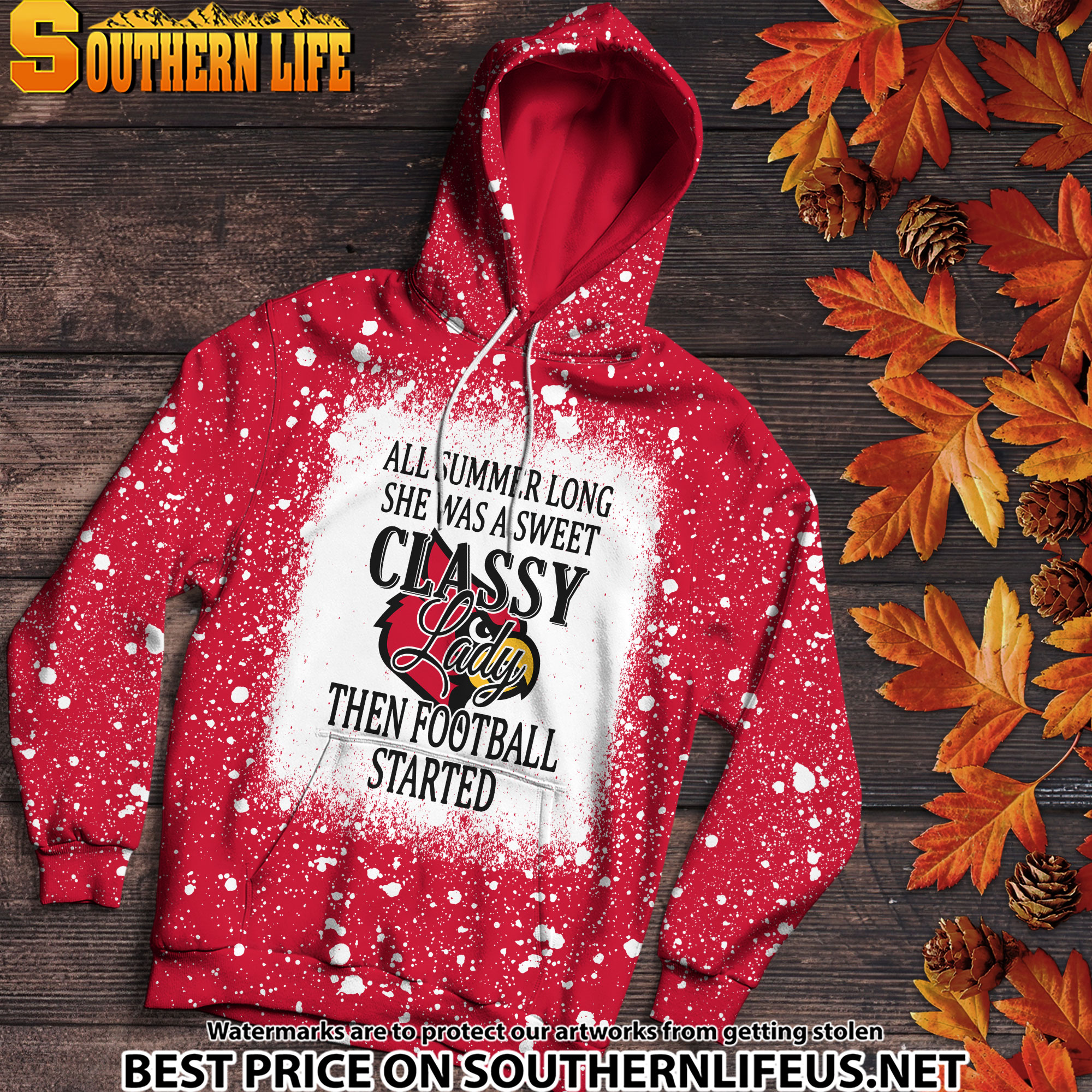 NCAA55 Louisville Cardinals Sweet And Classy Lady Bleached 3D Printed Hoodie, TShirt, Sweatshirt - Image 3
