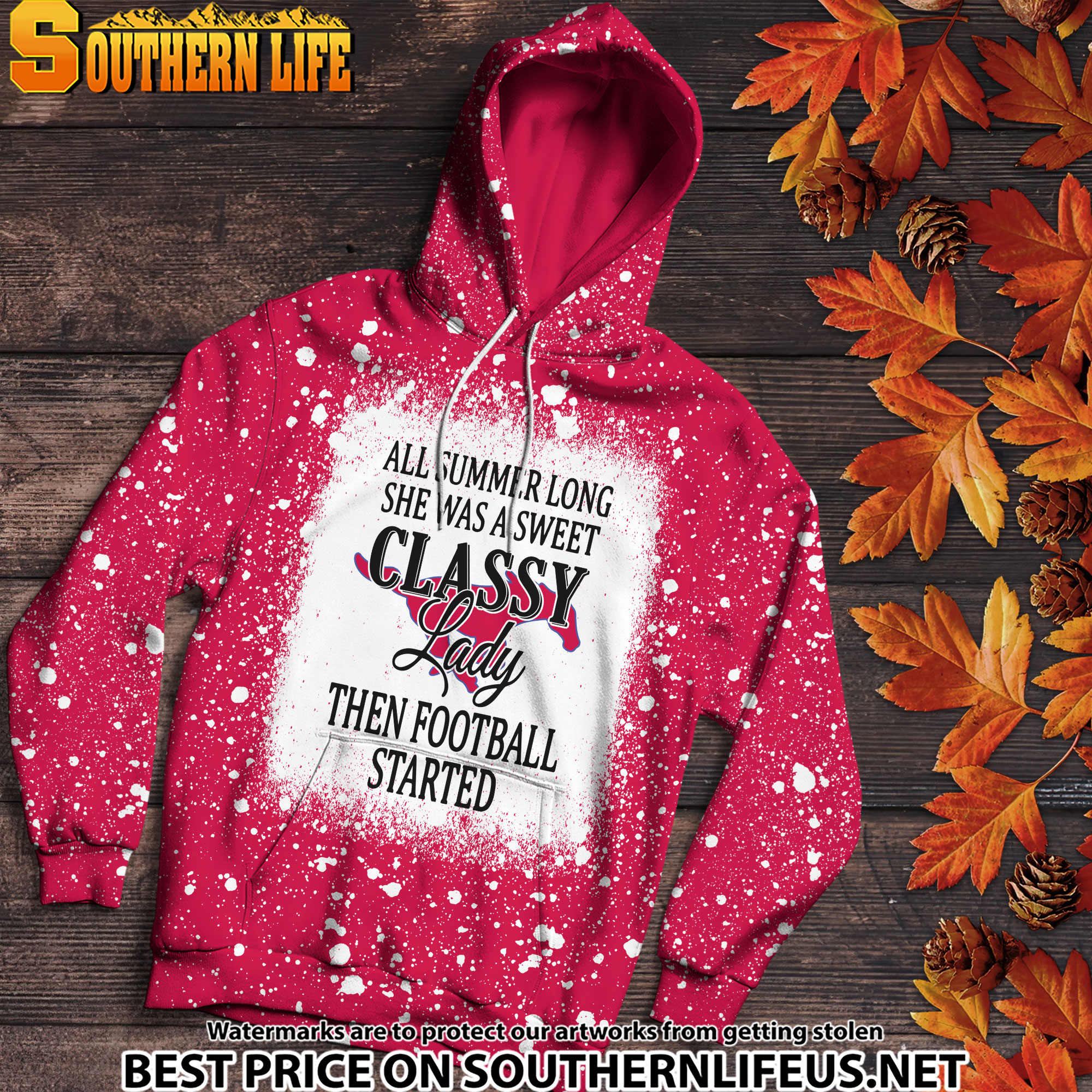 NCAA64 SMU Mustangs Sweet And Classy Lady Bleached 3D Printed Hoodie, TShirt, Sweatshirt - Image 3