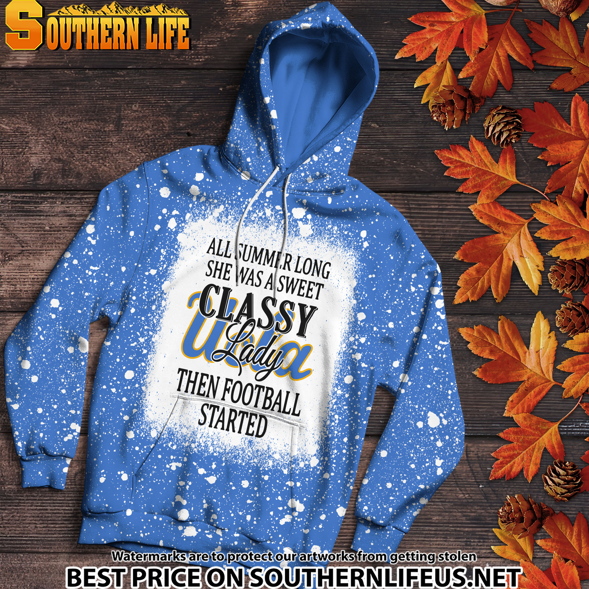 NCAA71 UCLA Sweet And Classy Lady Bleached 3D Printed Hoodie, TShirt, Sweatshirt - Image 2