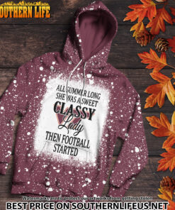 Alternative view of NCAA76 Virginia Tech Hokies Sweet And Classy Lady Bleached 3D Printed Hoodie, TShirt, Sweatshirt