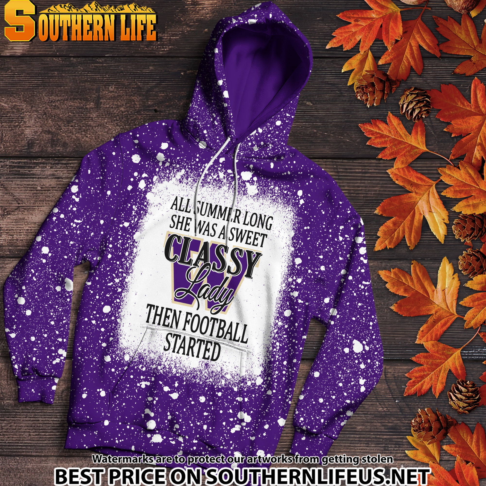 NCAA78 Washington Huskies Sweet And Classy Lady Bleached 3D Printed Hoodie, TShirt, Sweatshirt - Image 2